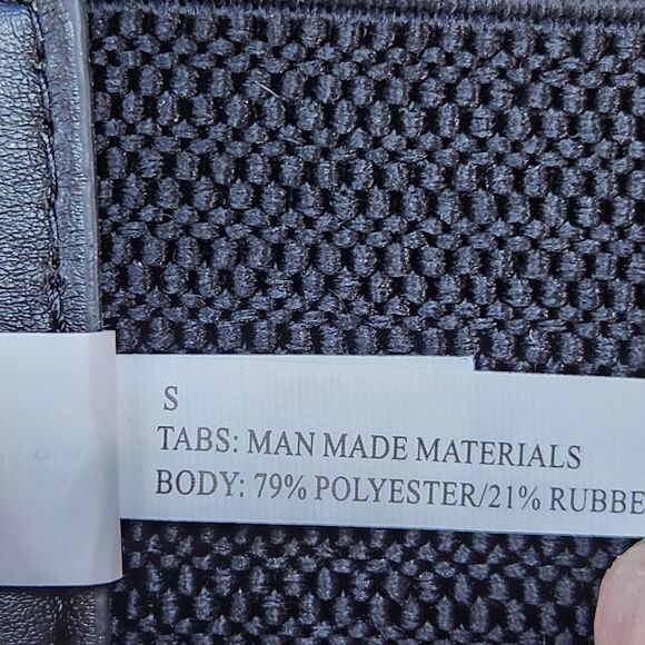 🔸️Black & Silver Wide Waist Elastic Belt Small - Picture 5 of 6